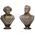 customize art work metal crafts bronze real human couple bust statue as souvenir